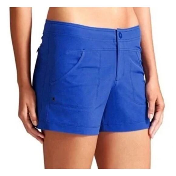 Athleta Size 12 Costa Shorts in Caspian Blue Drawstring Lightweight Summer Beach - Picture 1 of 11